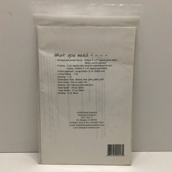 Farmyard Creations Count The Days Quilting Quilt Sewing Pattern Uncut 2000 - Picture 2 of 4